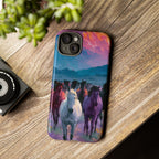 Wild Horses Sunset Mountain Phone Case