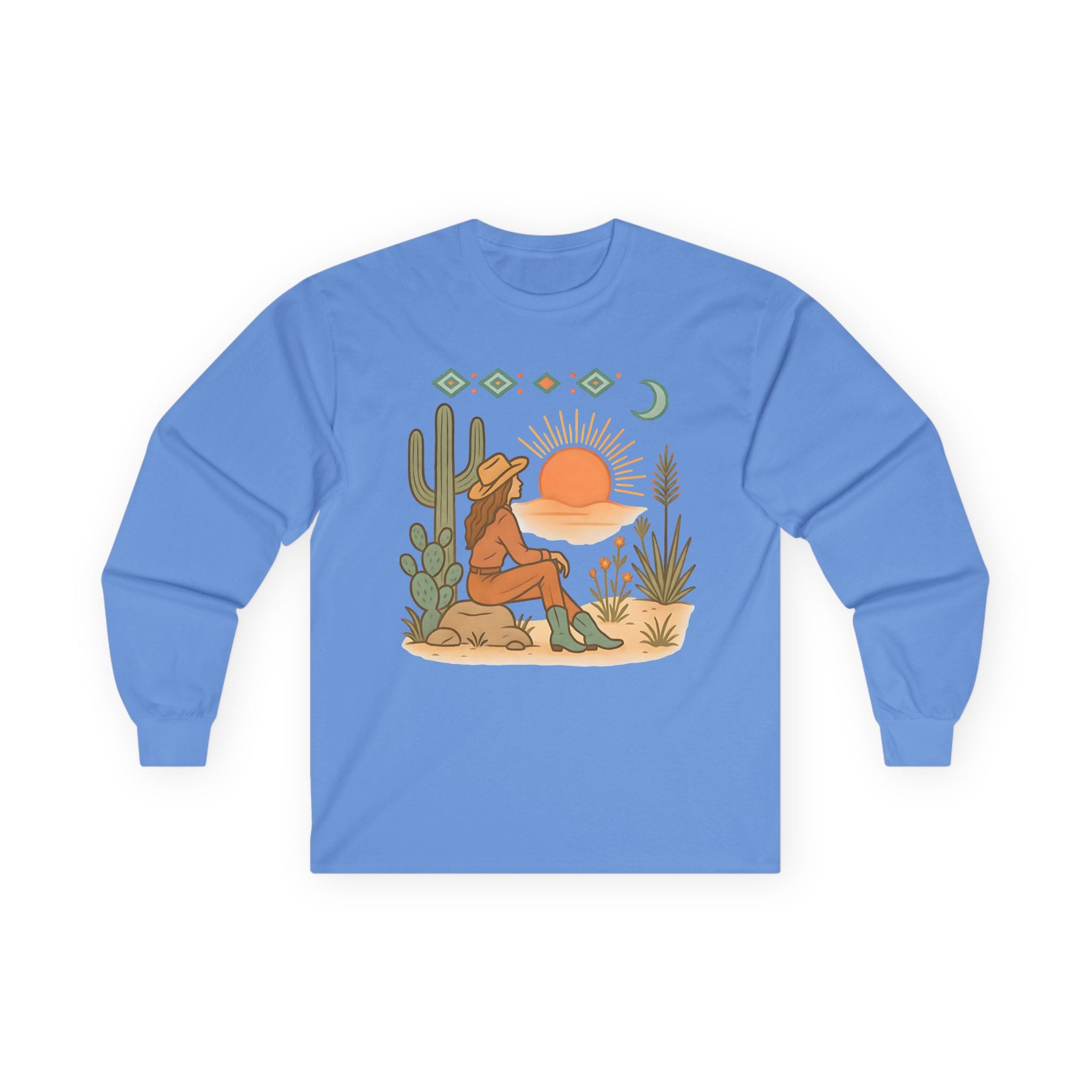 Desert Sunset Cowboy Long Sleeve Tee