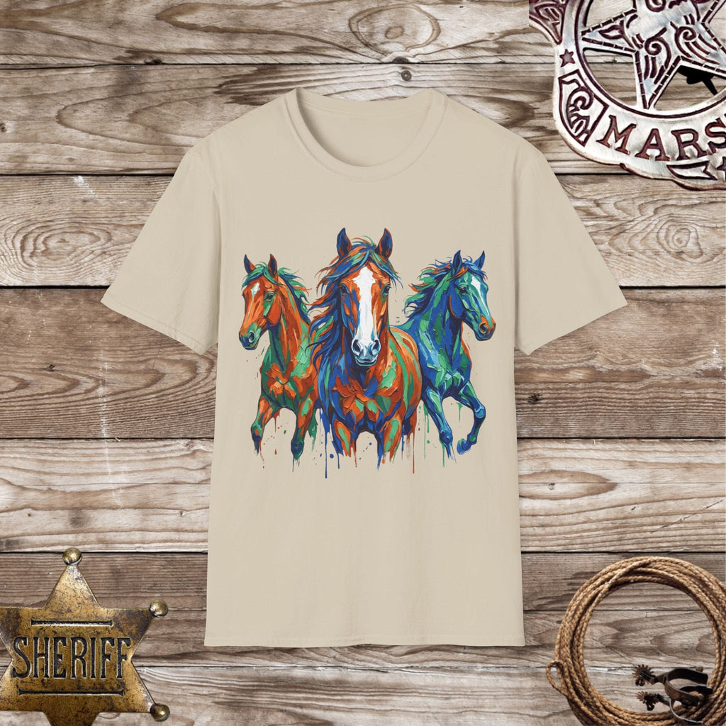 Colorful Galloping Horses T-Shirt