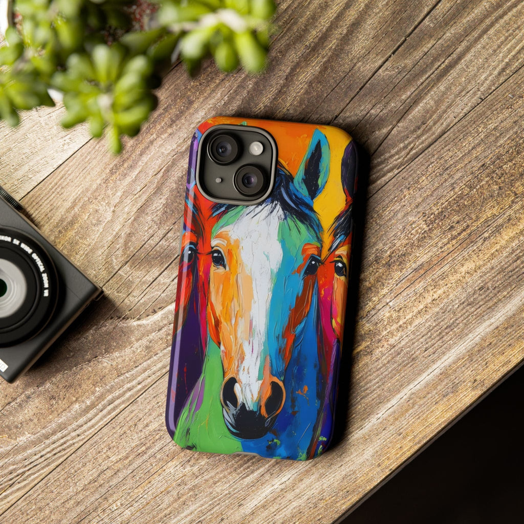 Colorful Horses Head - Phone Case