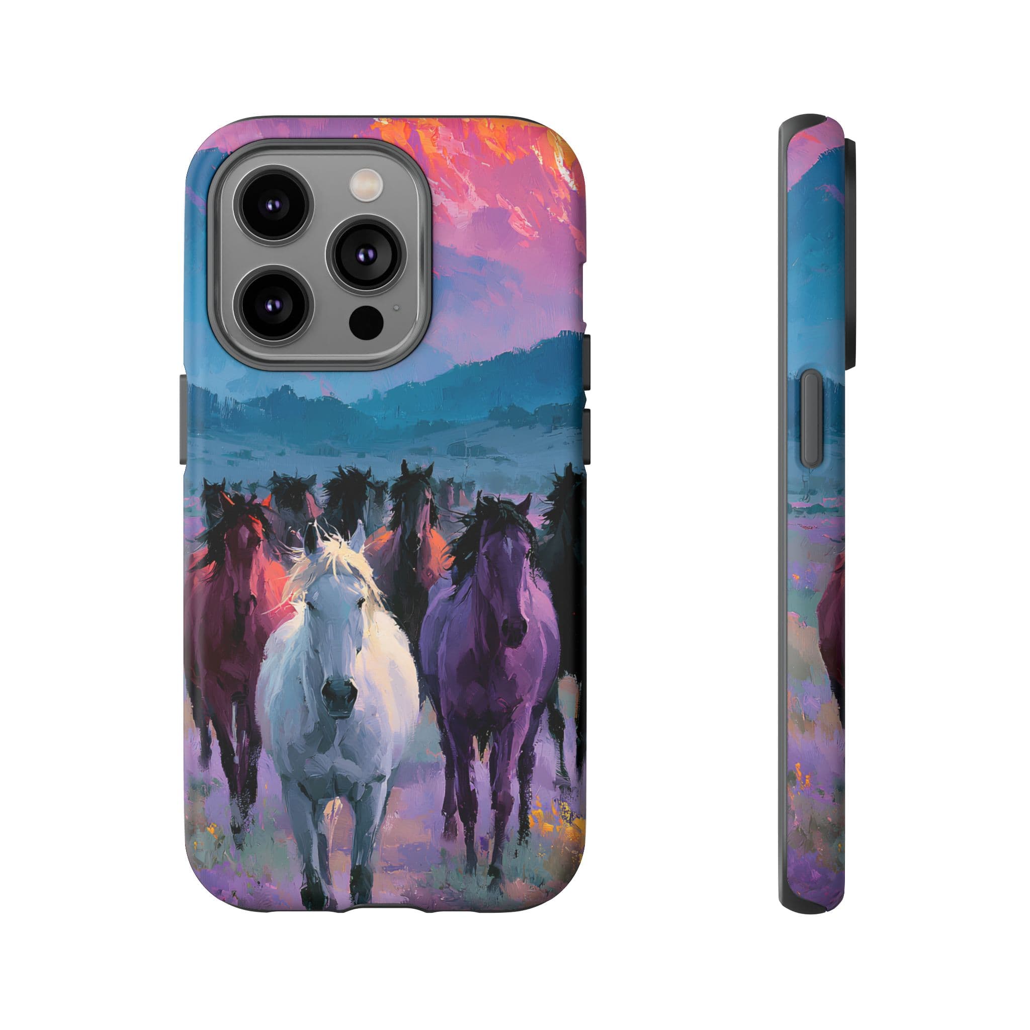 Wild Horses Sunset Mountain Phone Case
