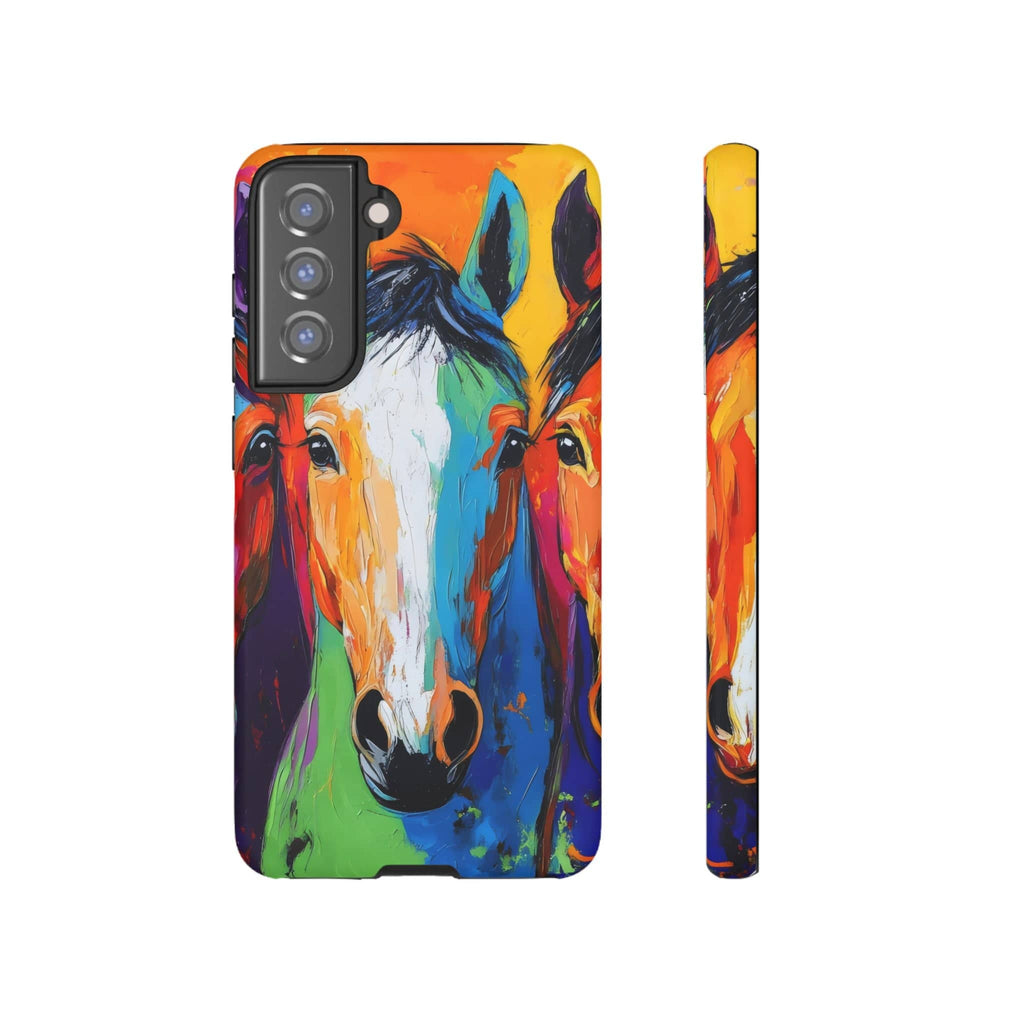Colorful Horses Head - Phone Case