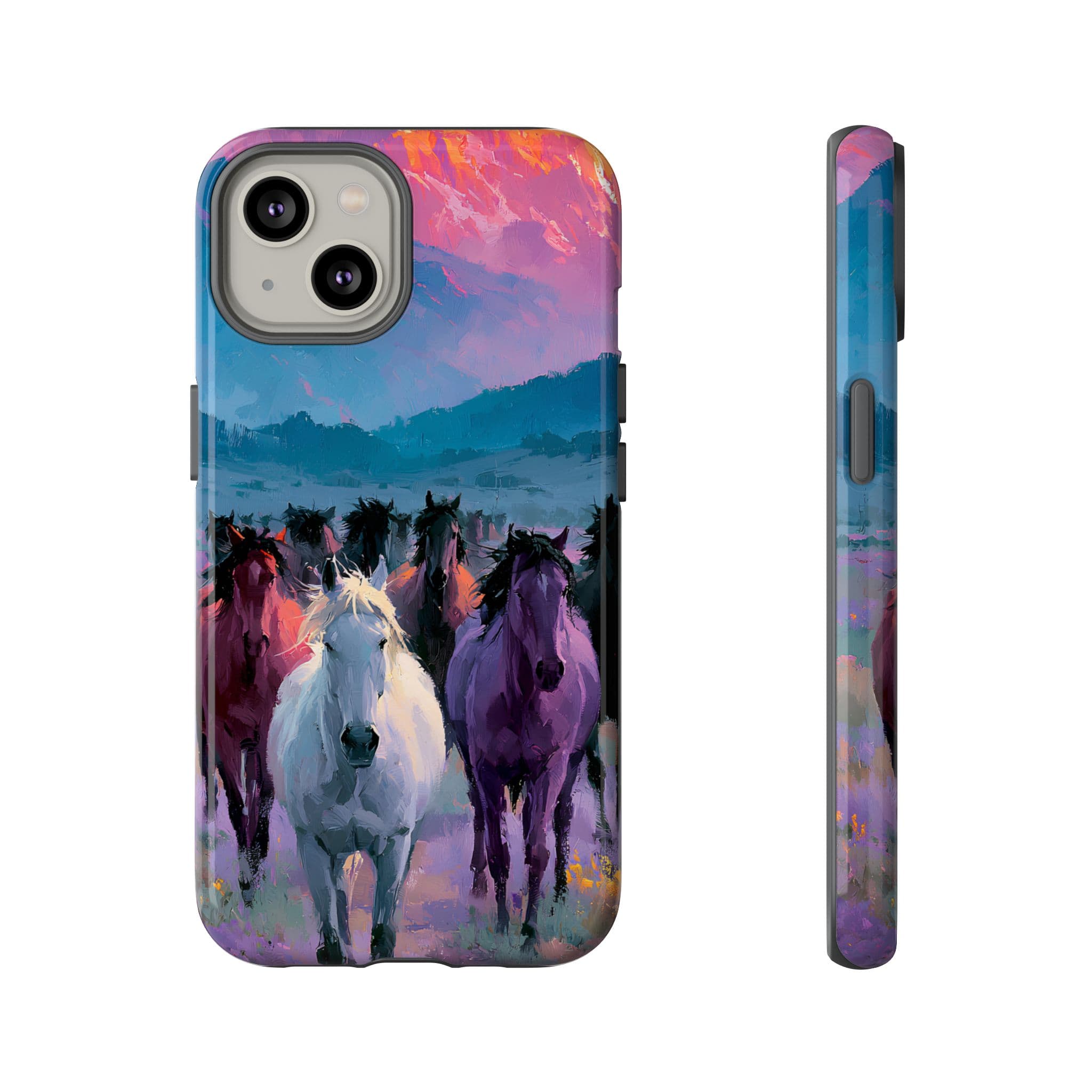 Wild Horses Sunset Mountain Phone Case