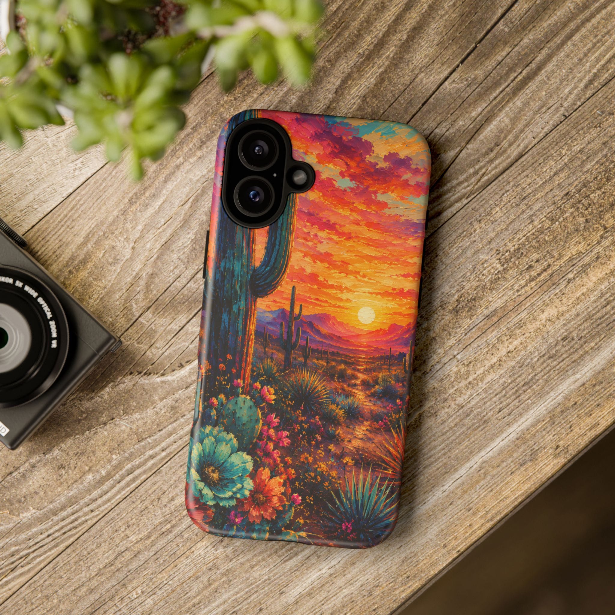 Desert Sunset Bloom Western Phone Case