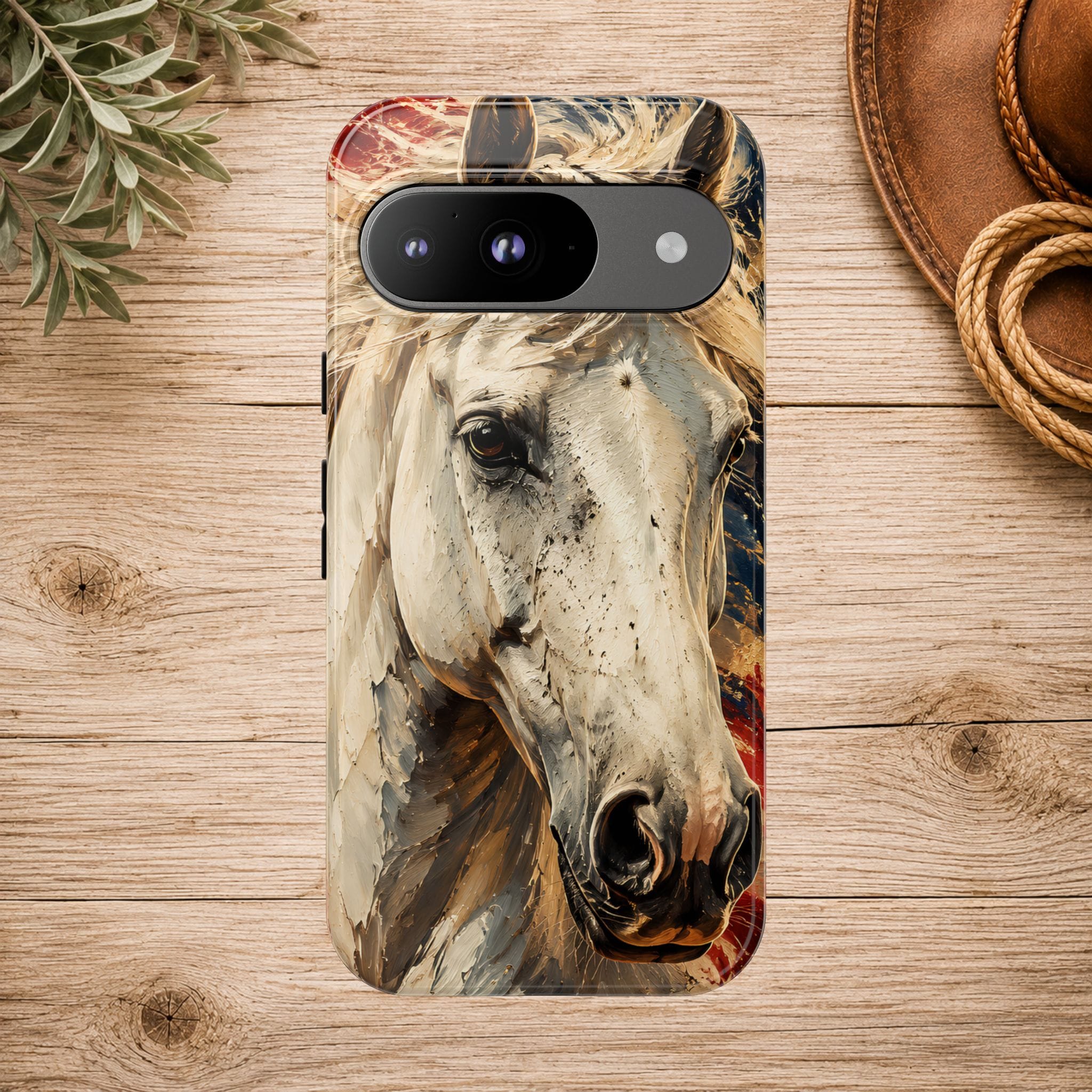 Patriotic White Horse Phone Case
