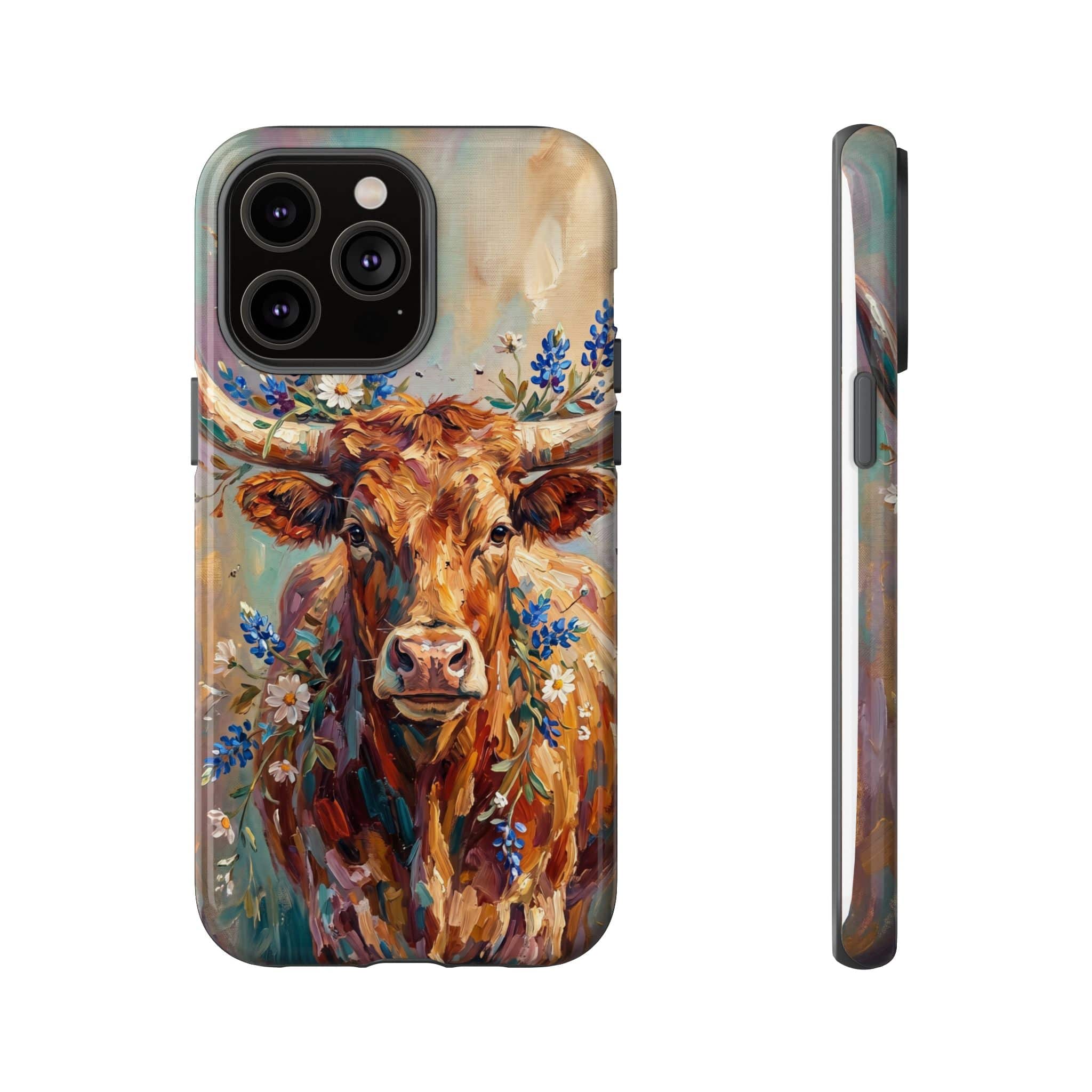 Texas Bluebonnet Longhorn Phone Case