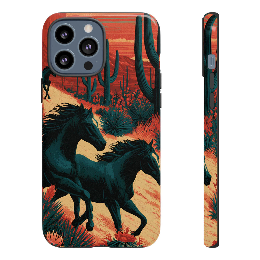 Desert Run Wild Horse Phone Case