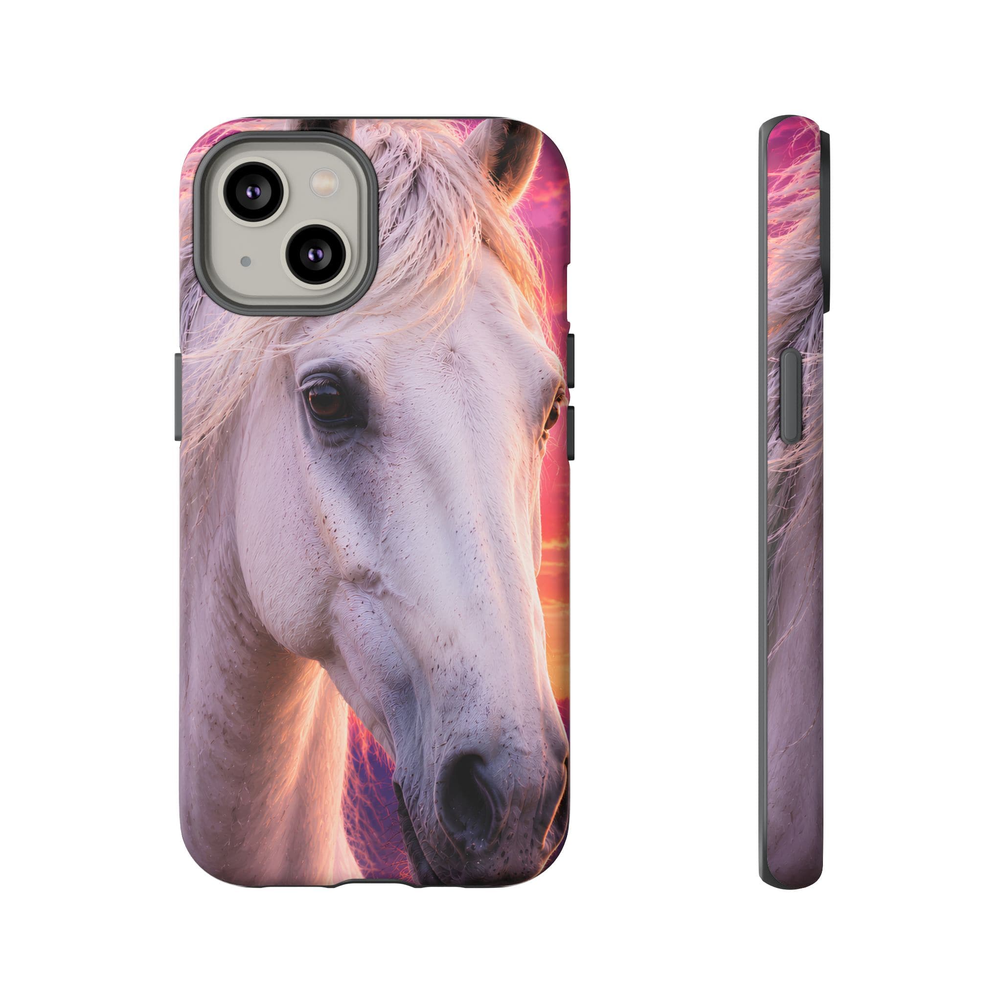 White Horse Sunset Phone Case