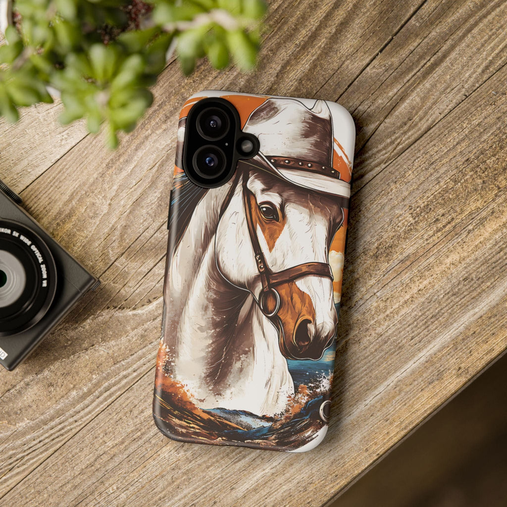 White Hat Horse-Phone Cases