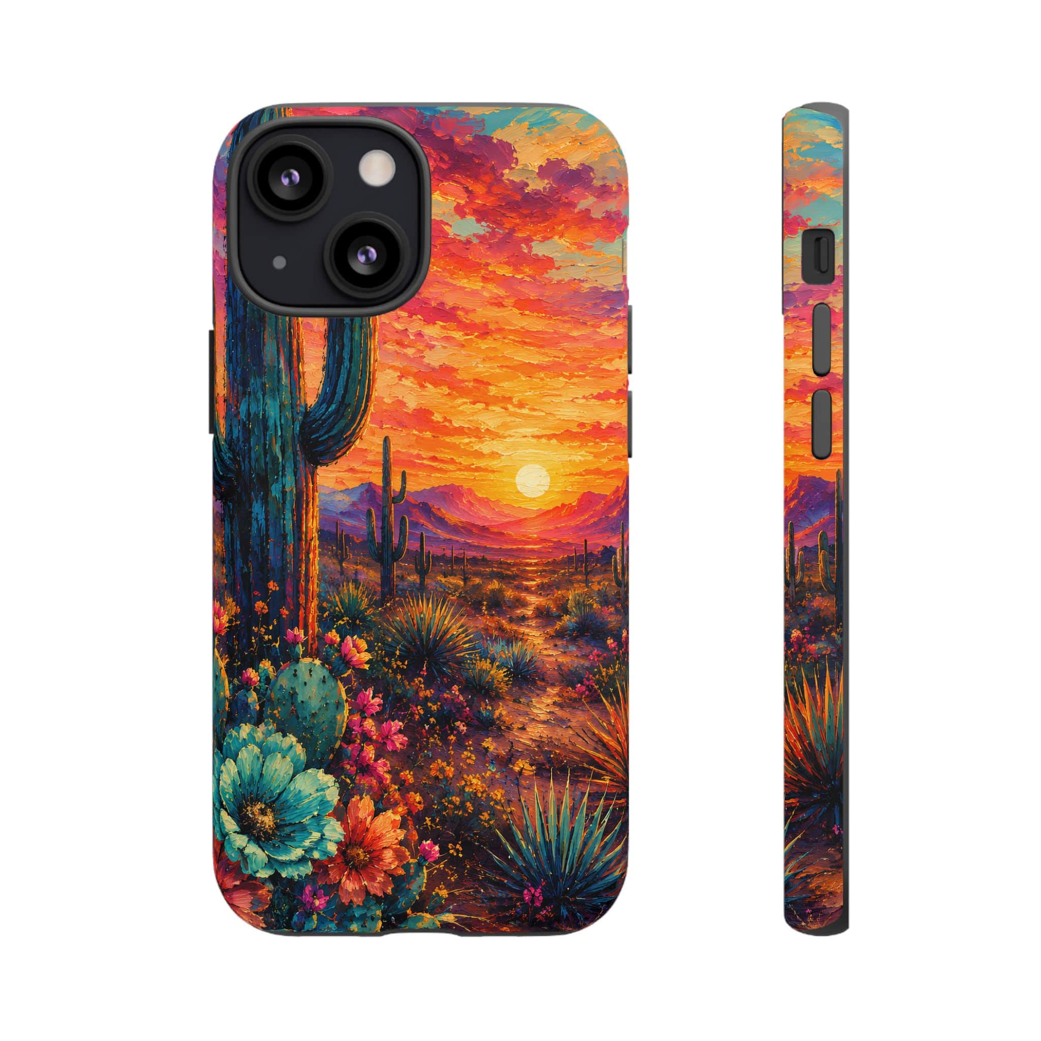 Desert Sunset Bloom Western Phone Case