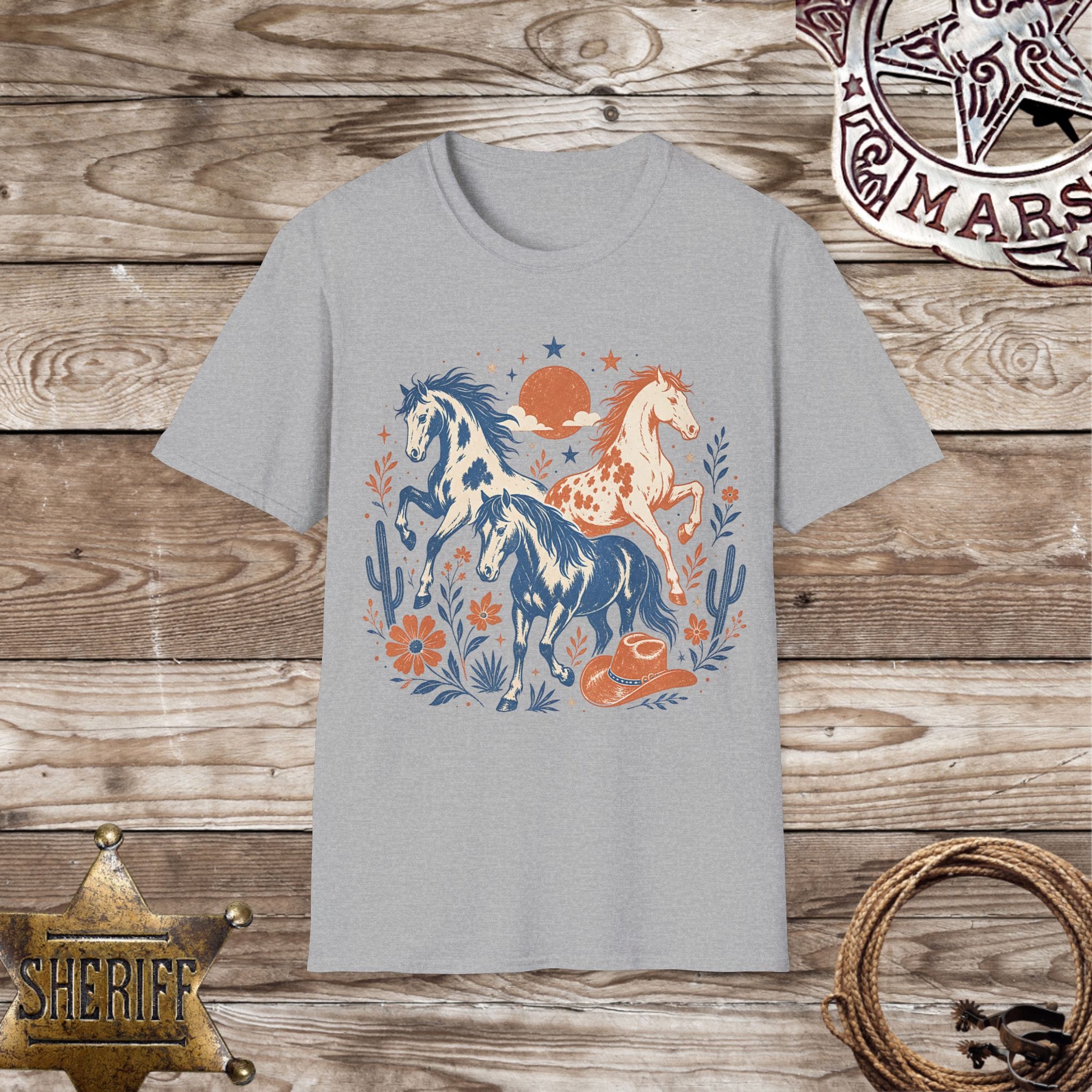 Wild Spirit Western Horses T-Shirt