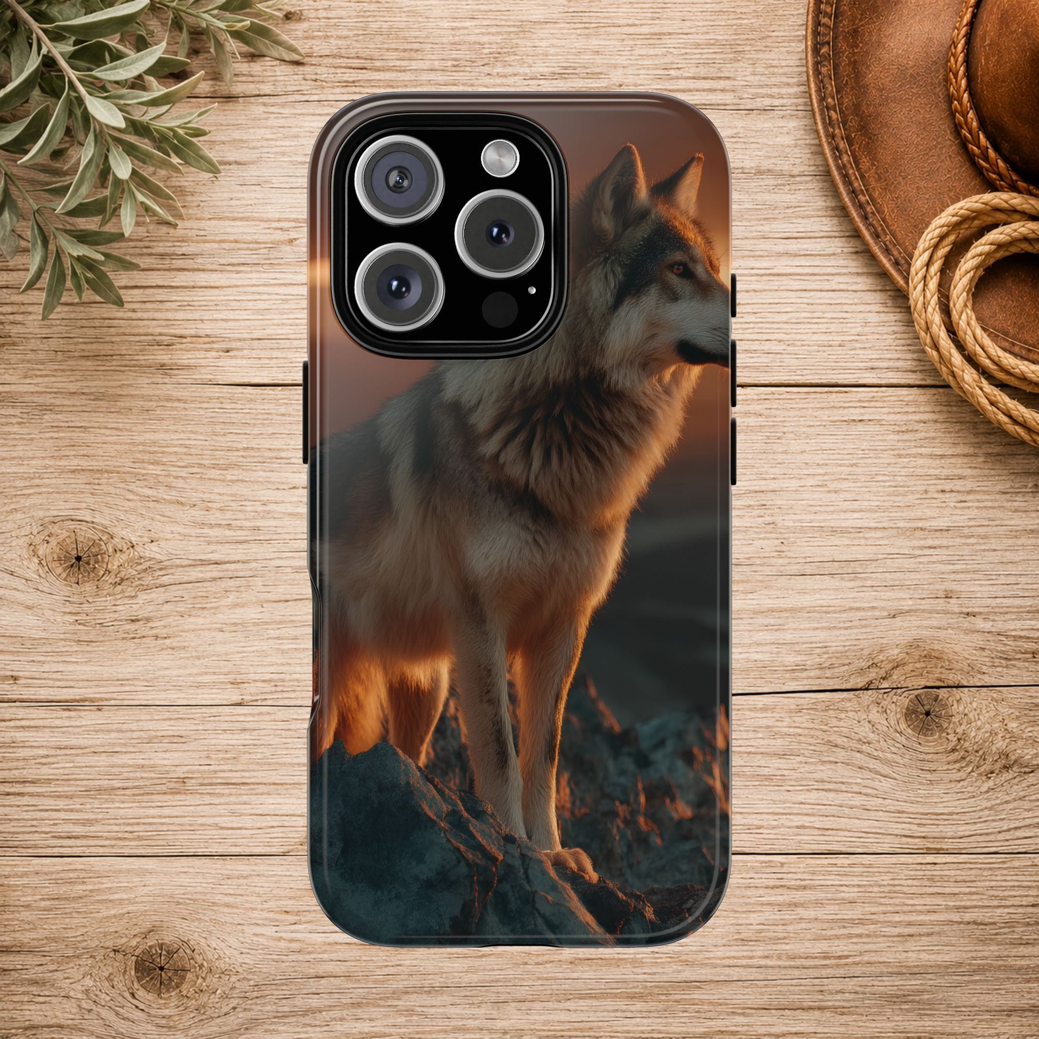 Wolf Sunset Phone Case