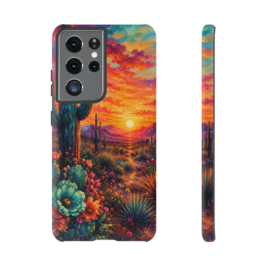Desert Sunset Bloom Western Phone Case