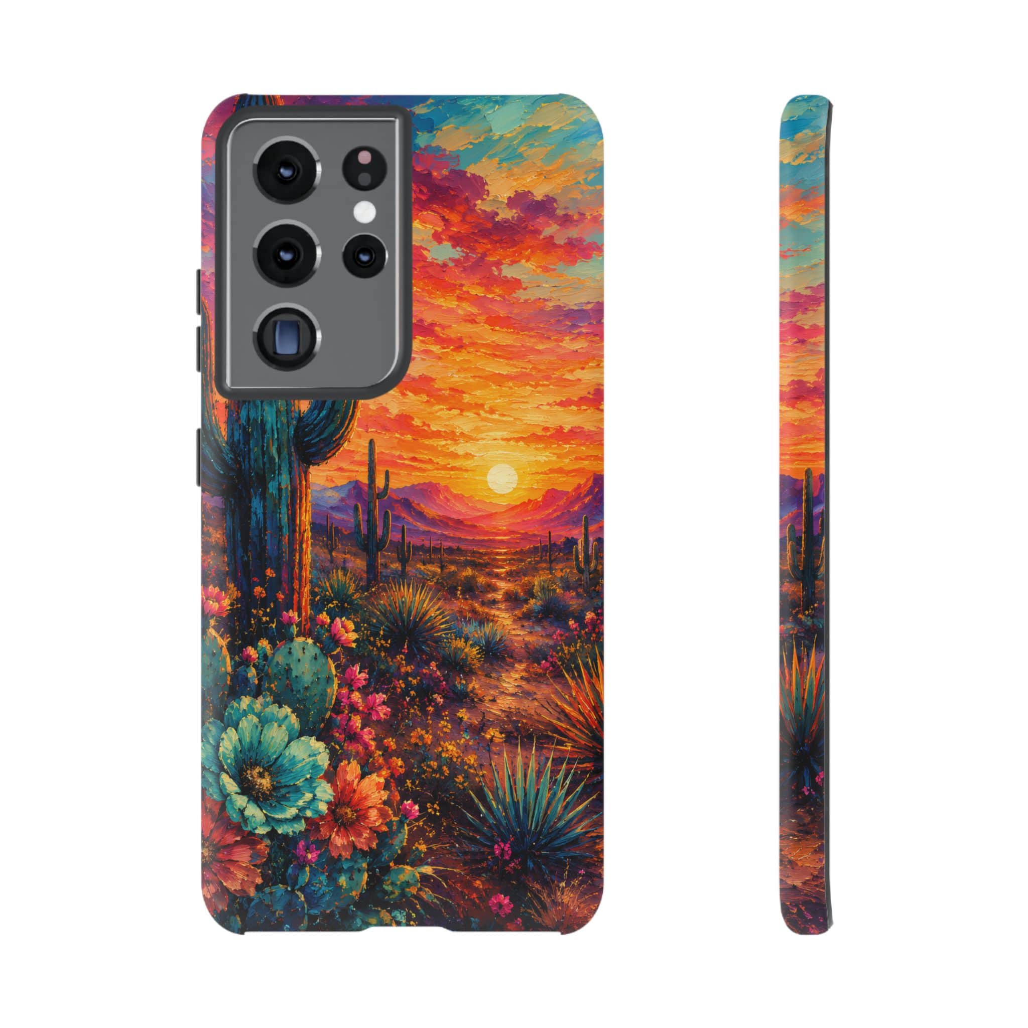 Desert Sunset Bloom Western Phone Case