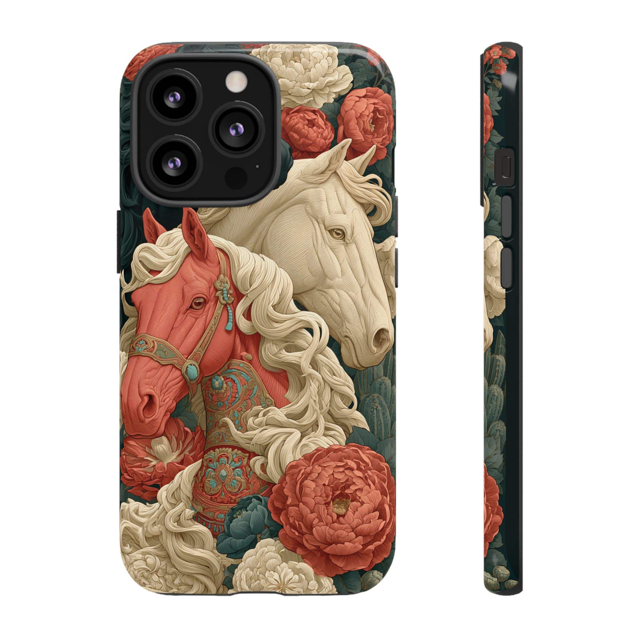 Floral Western Horses Phone Case