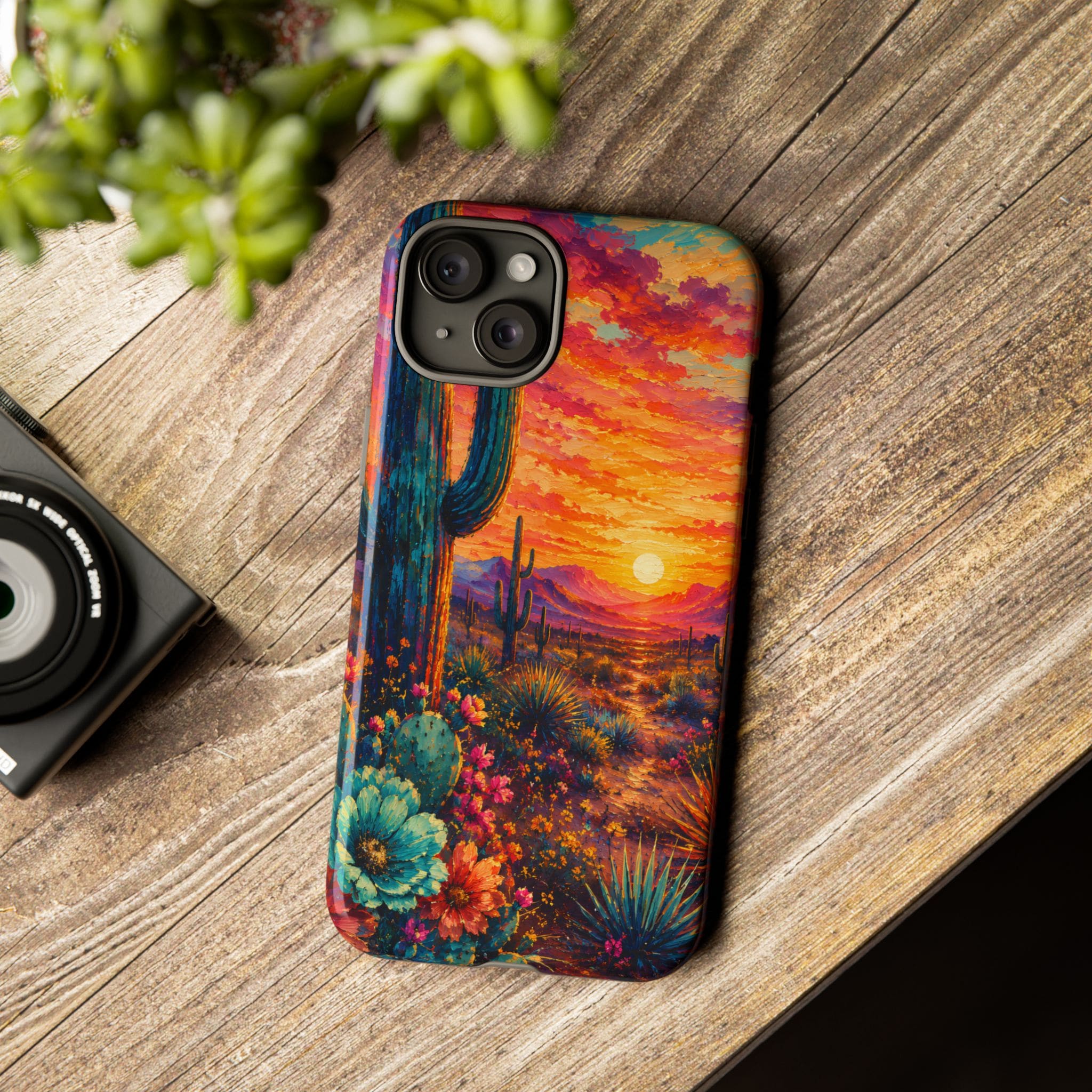 Desert Sunset Bloom Western Phone Case