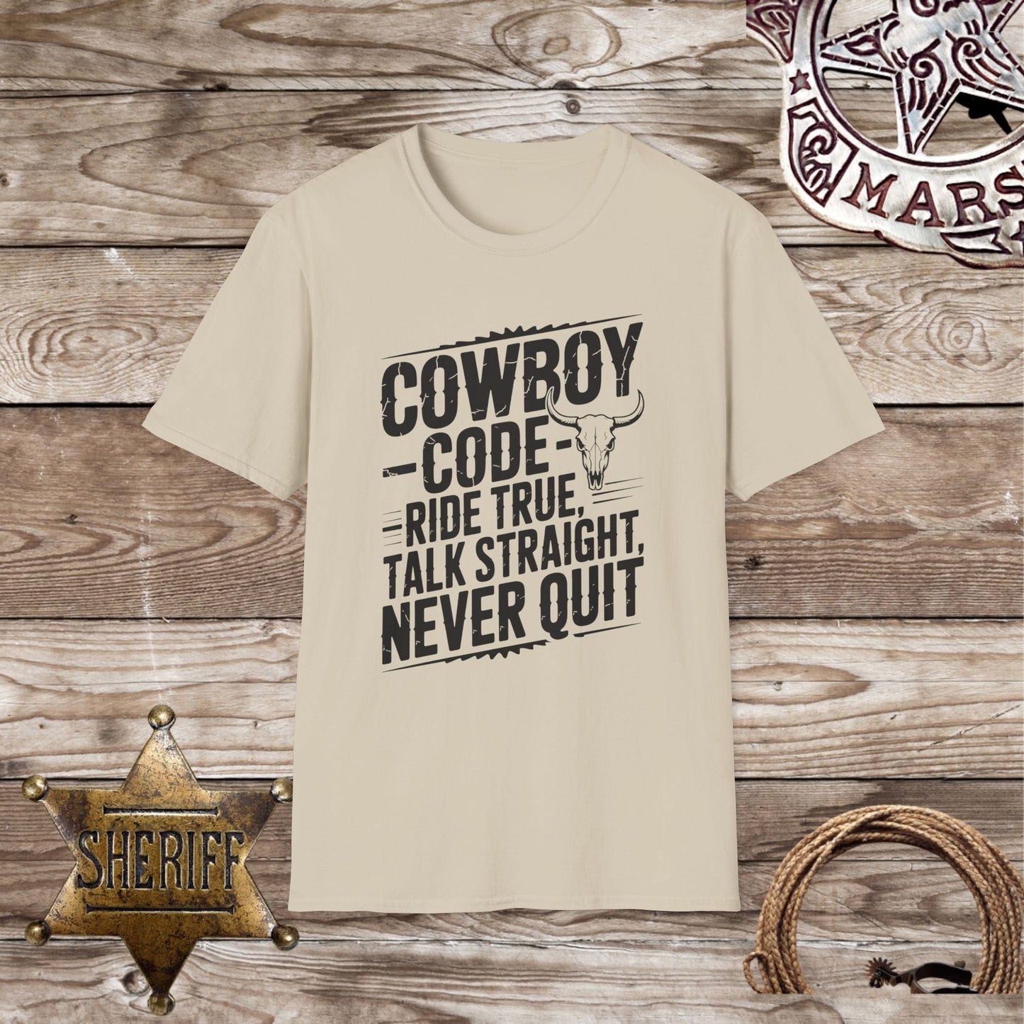 Softstyle Unisex T-Shirt – Ride True, Talk Straight, Never Quit