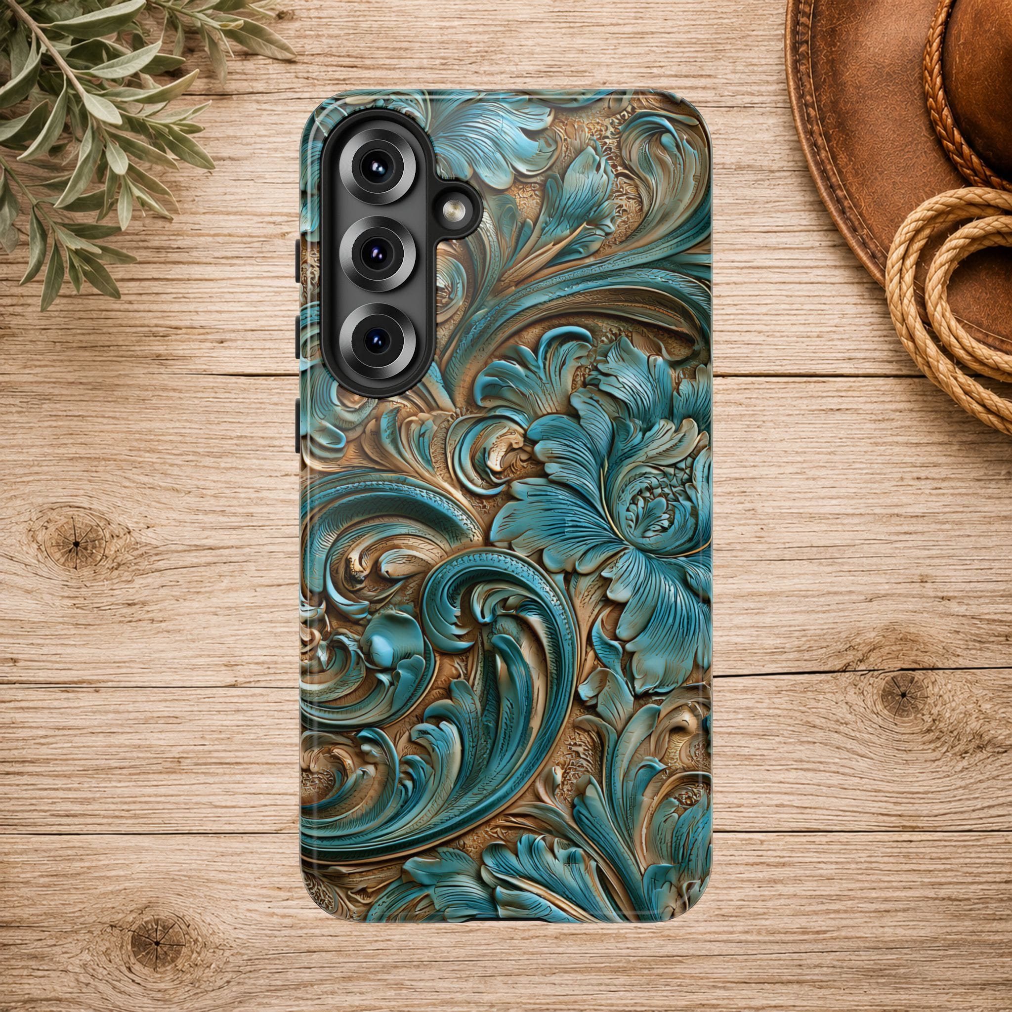 Turquoise  Western Tough Phone Case