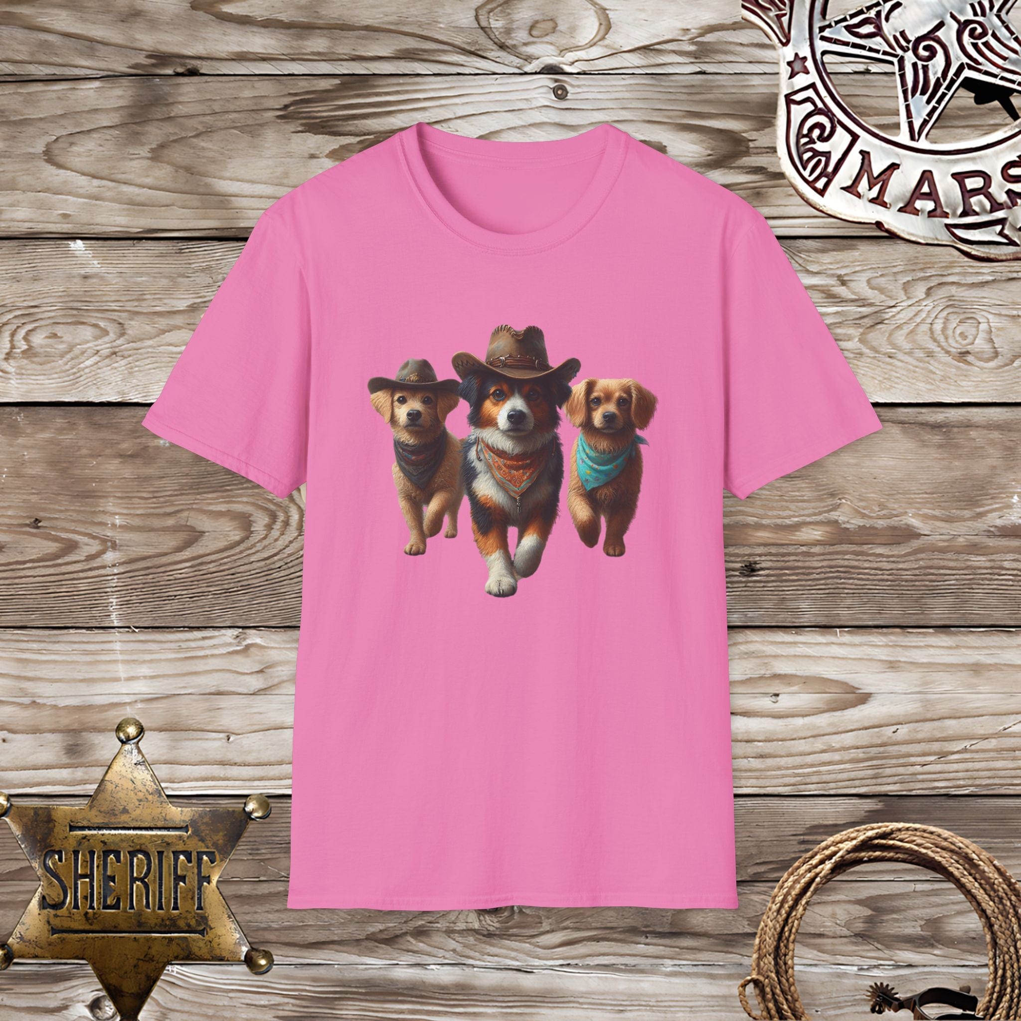 3 Cowboy Dogs-T-Shirt