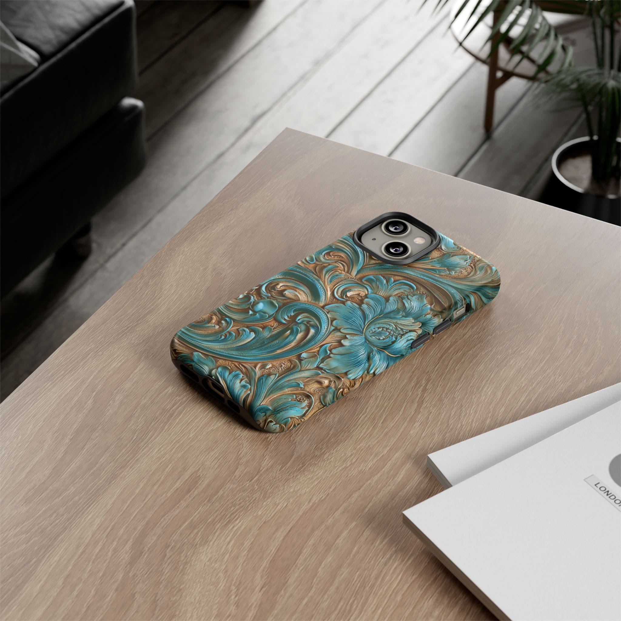 Turquoise  Western Tough Phone Case