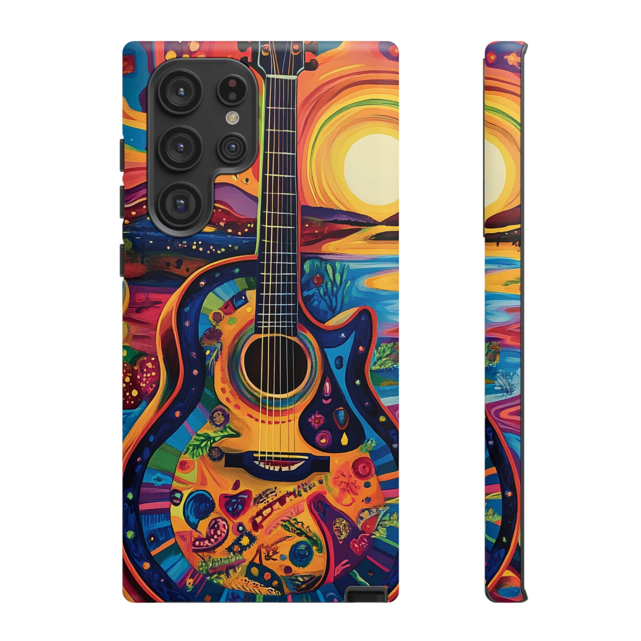 Psychedelic Sunset Guitar Phone Case