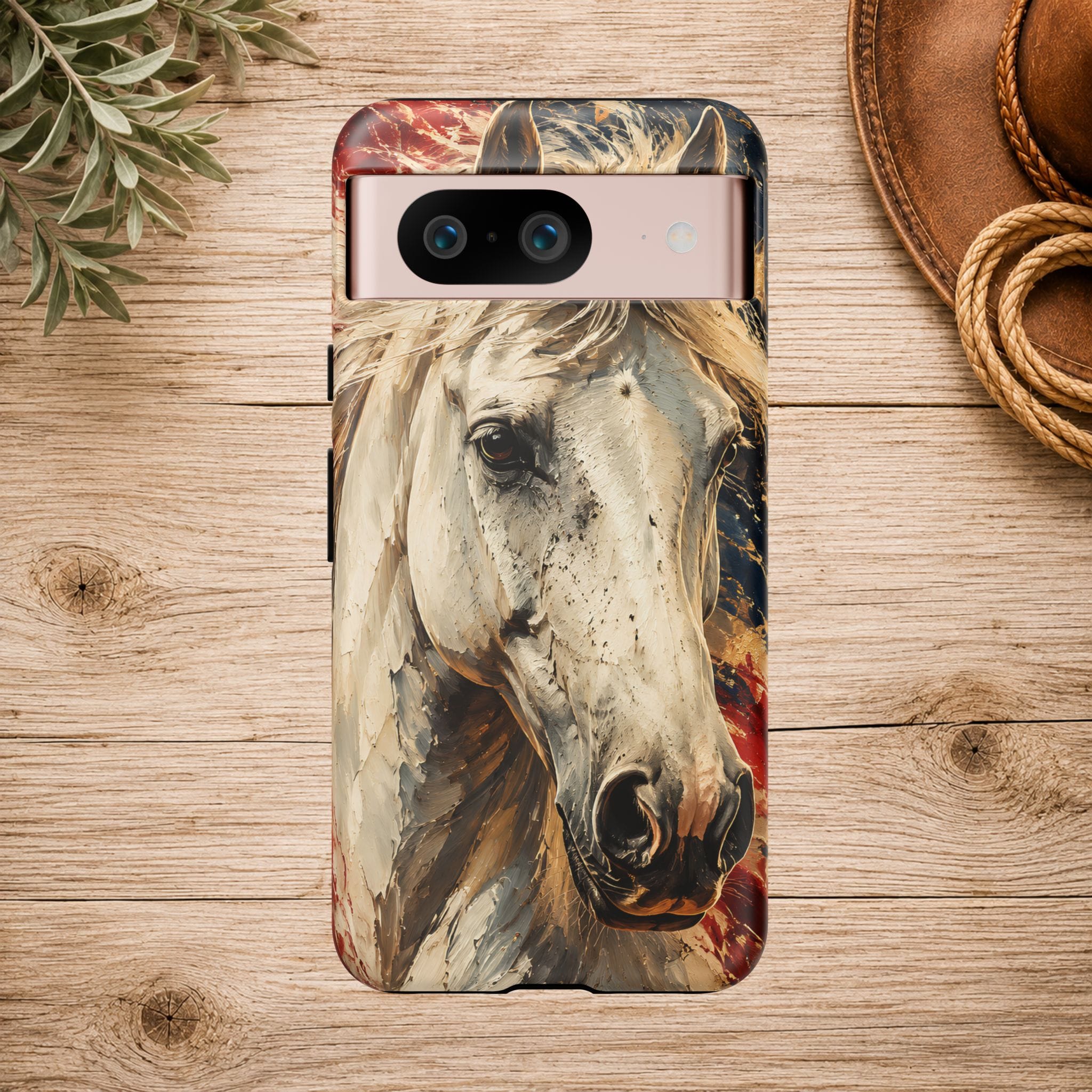 Patriotic White Horse Phone Case