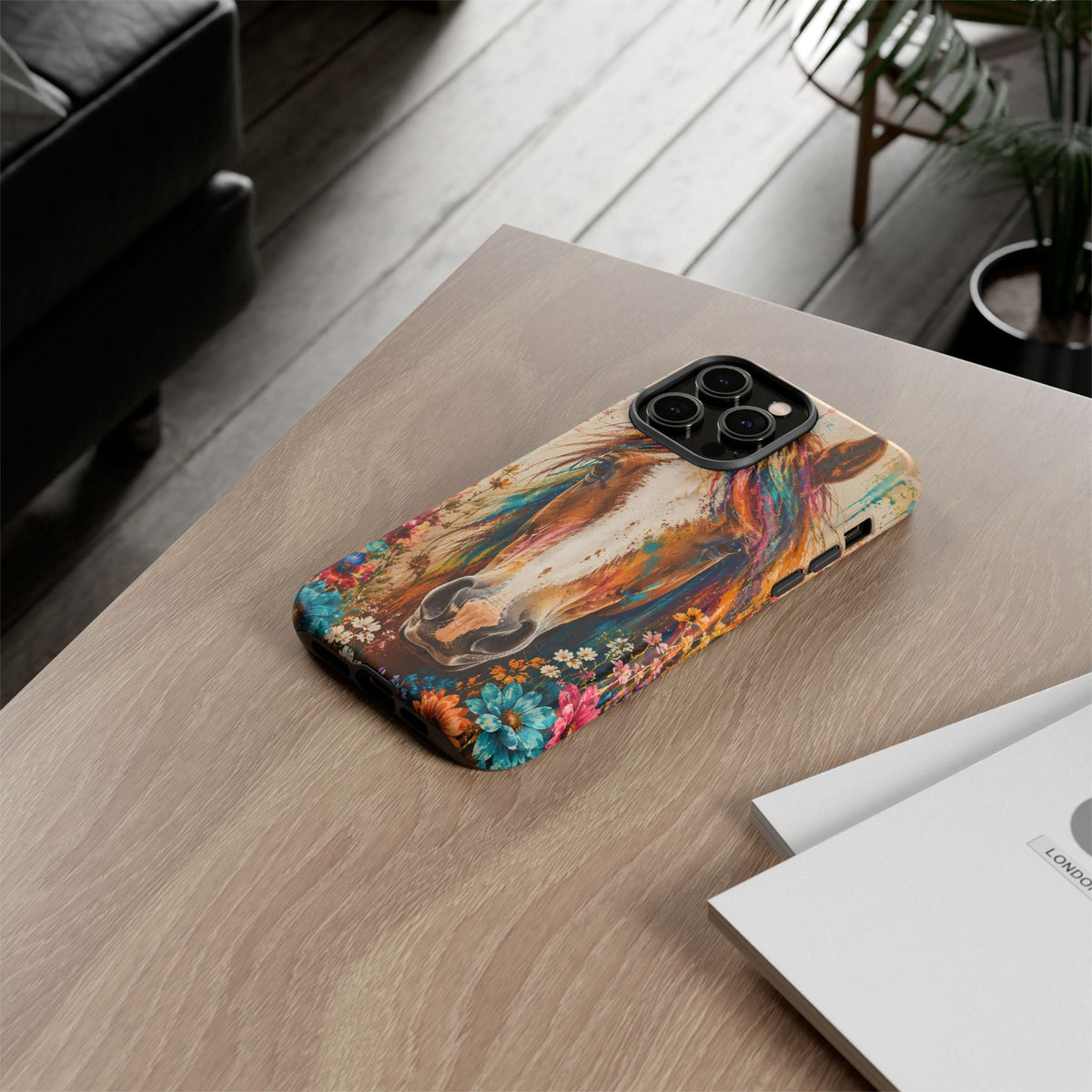 Boho Wildflower Horse Phone Case