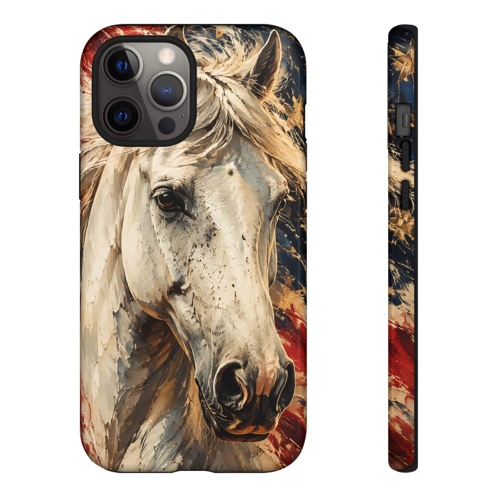 Patriotic White Horse Phone Case