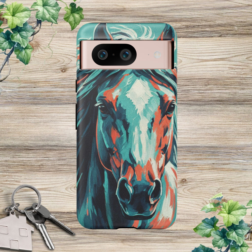 Colorful Horse Head – Turquoise