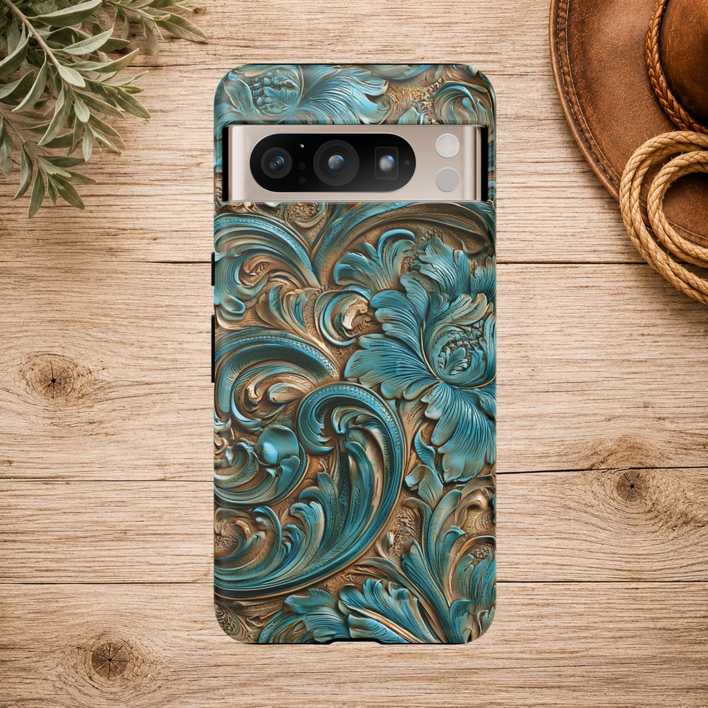 Turquoise  Western Tough Phone Case