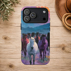 Wild Horses Sunset Mountain Phone Case