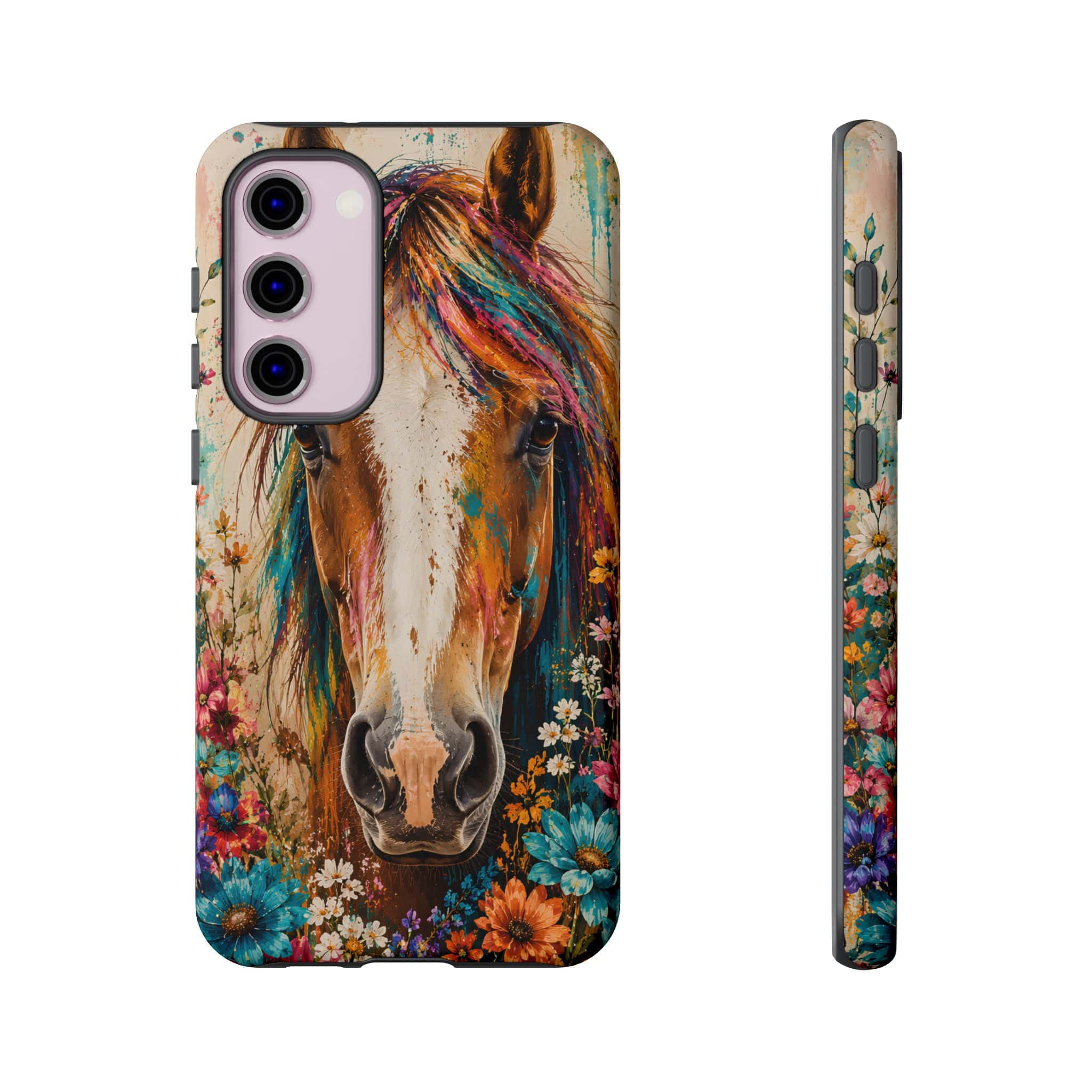Boho Wildflower Horse Phone Case