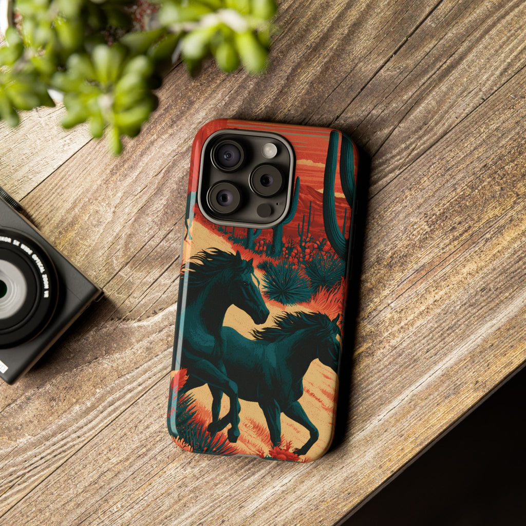 Desert Run Wild Horse Phone Case