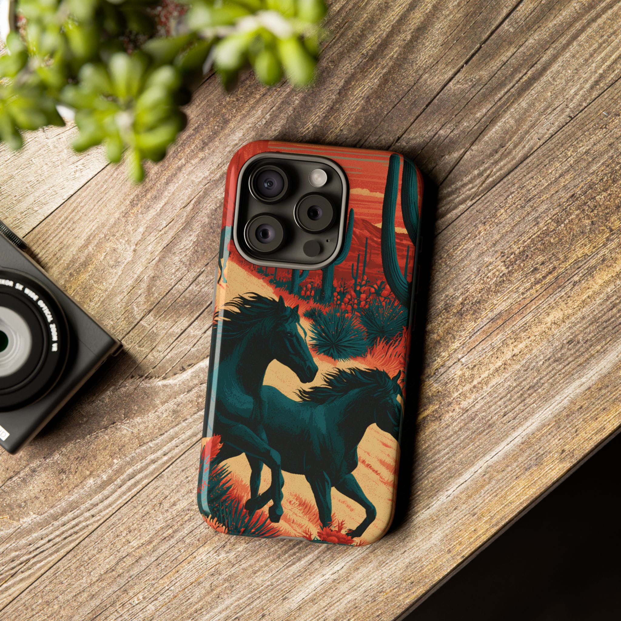 Desert Run Wild Horse Phone Case
