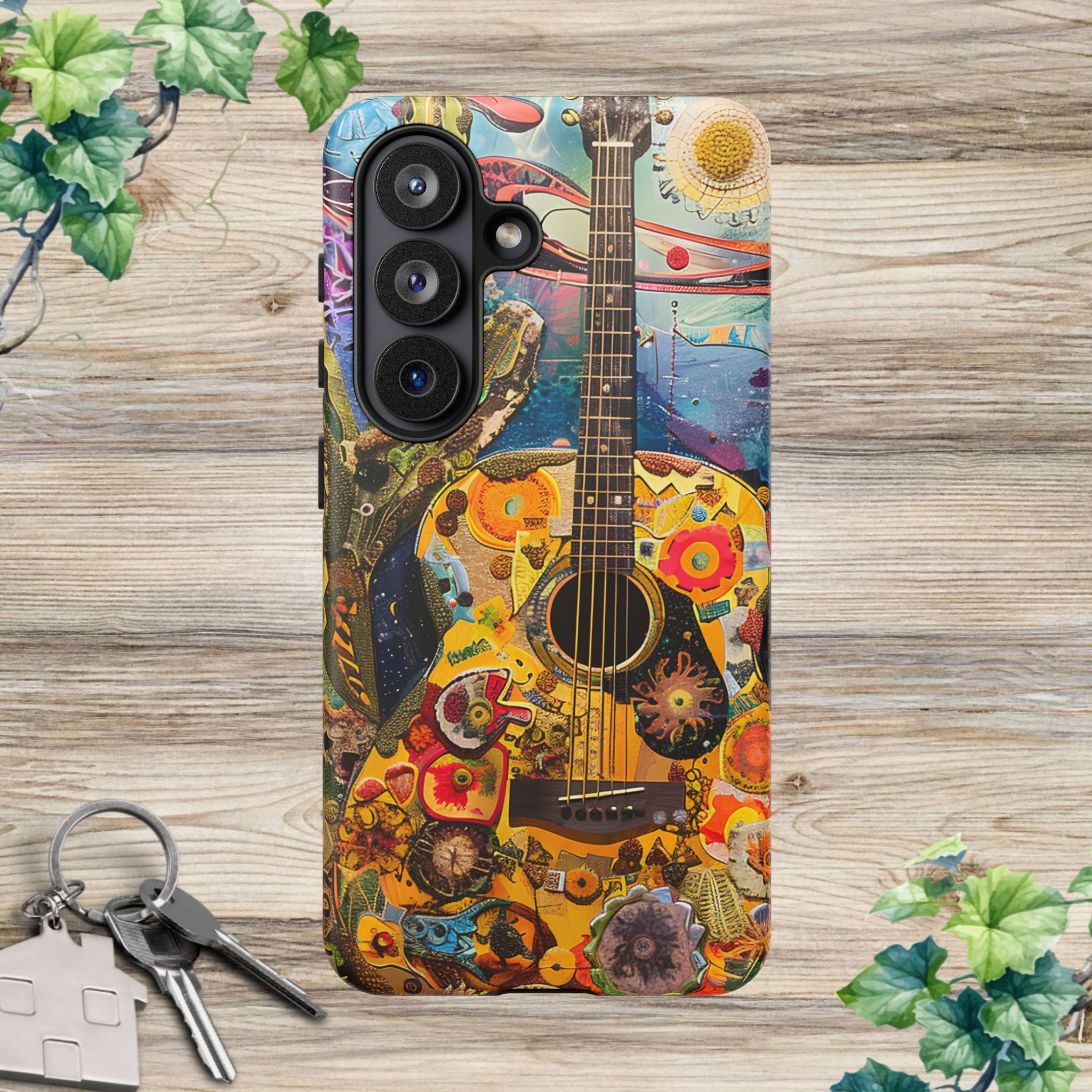 Floral Guitar- Phone Case