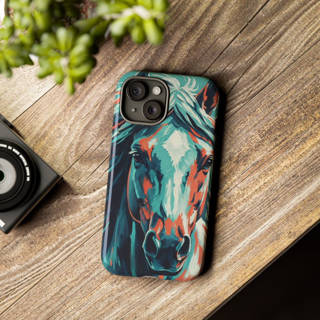 Colorful Horse Head – Turquoise