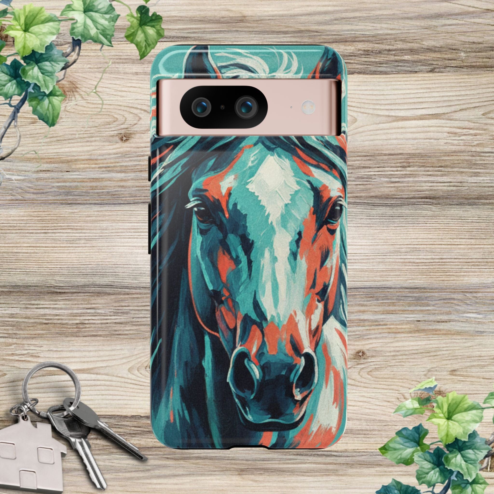 Colorful Horse Head – Turquoise
