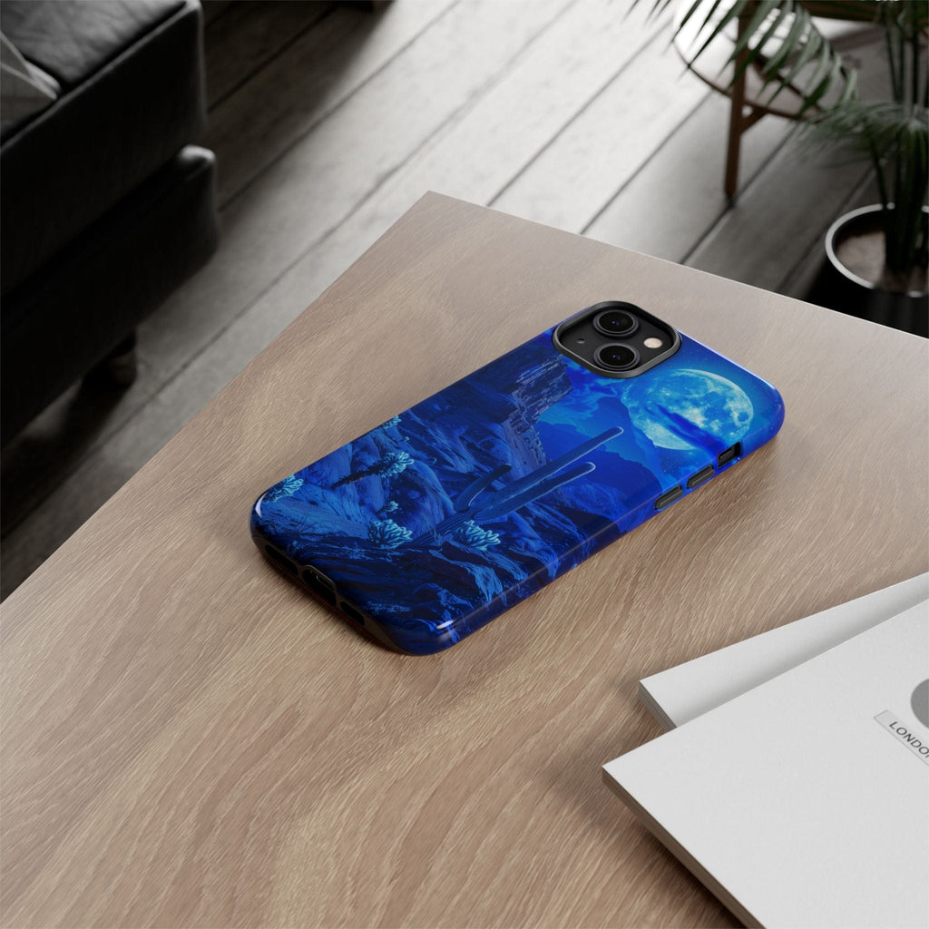 Blue Desert Moon Phone Case