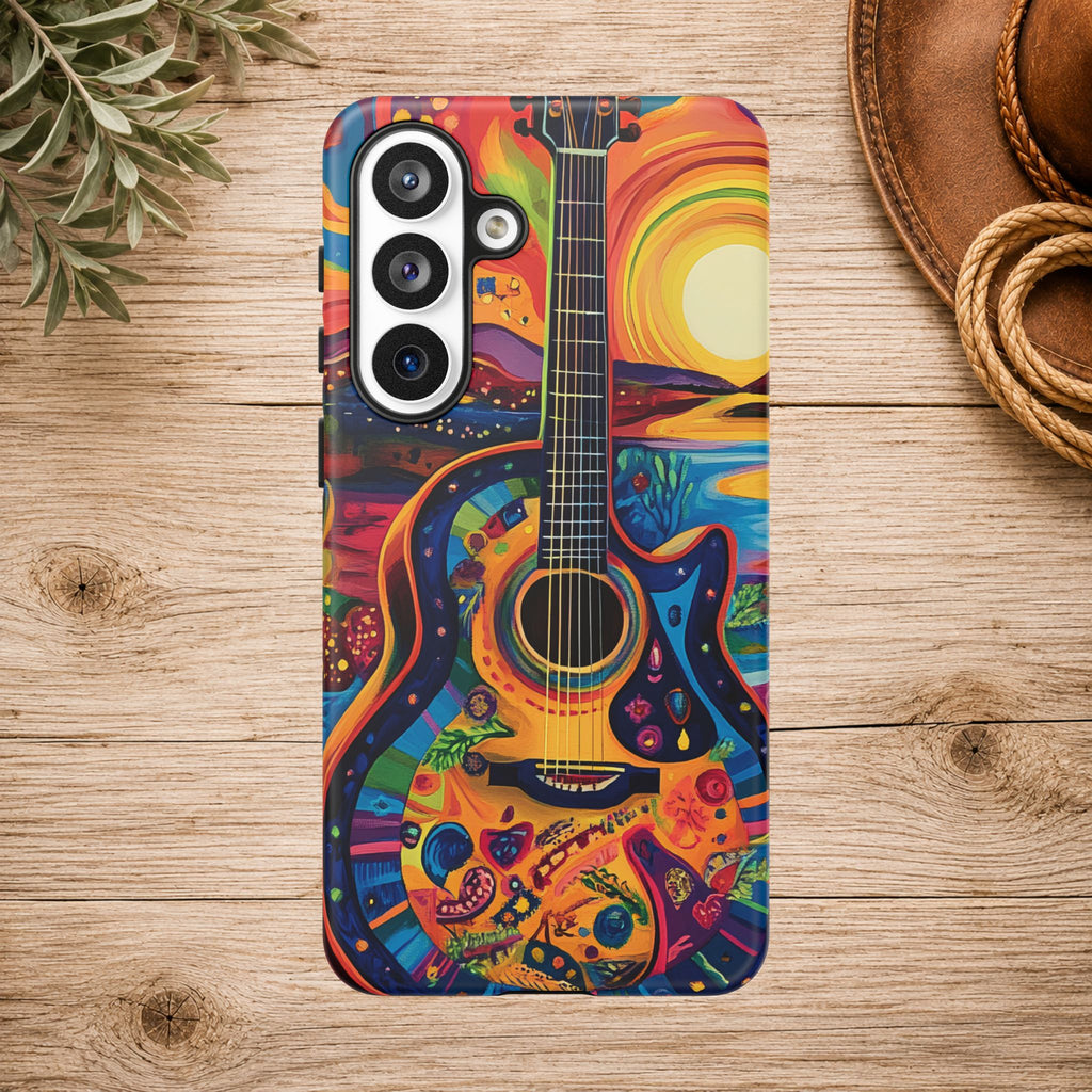 Psychedelic Sunset Guitar Phone Case