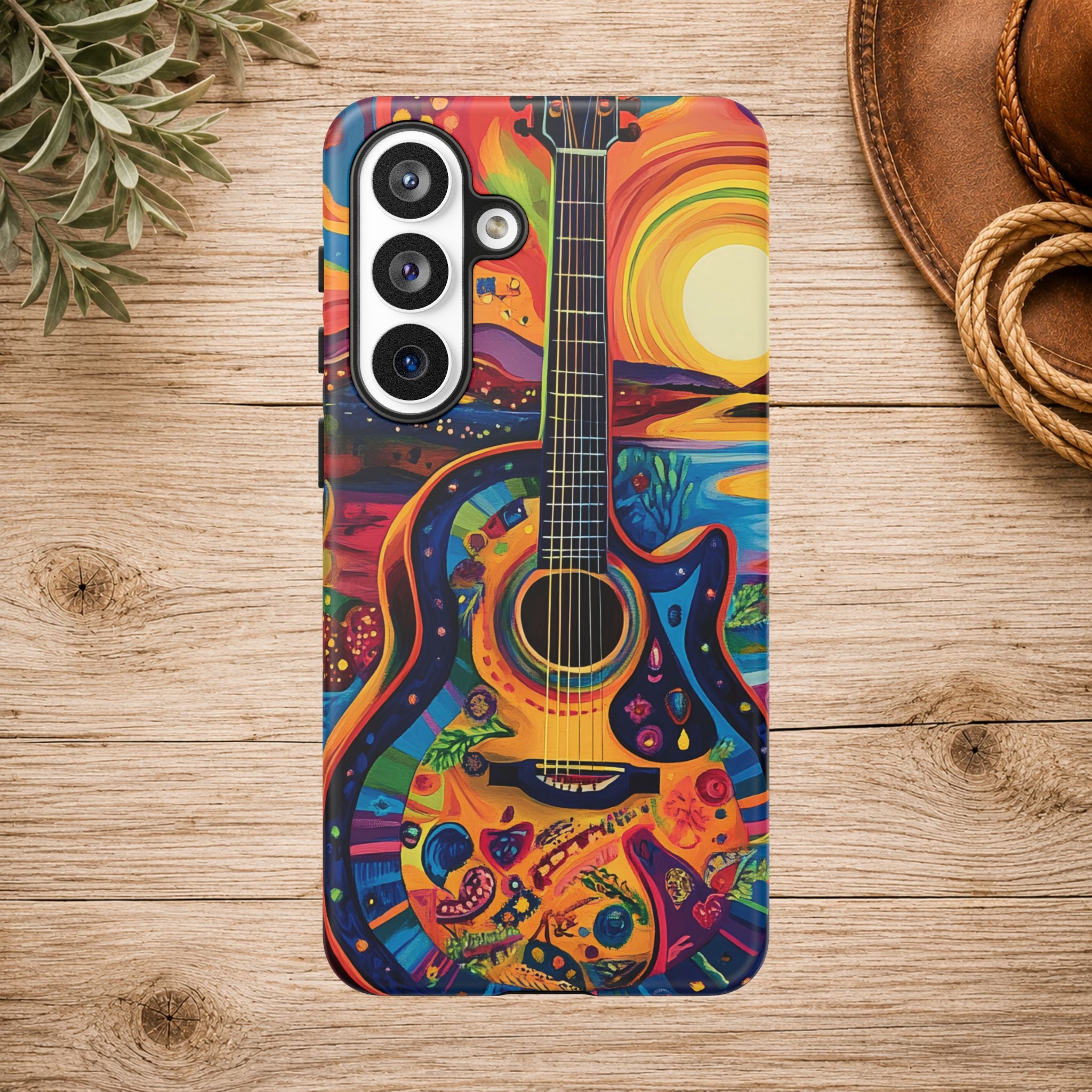 Psychedelic Sunset Guitar Phone Case
