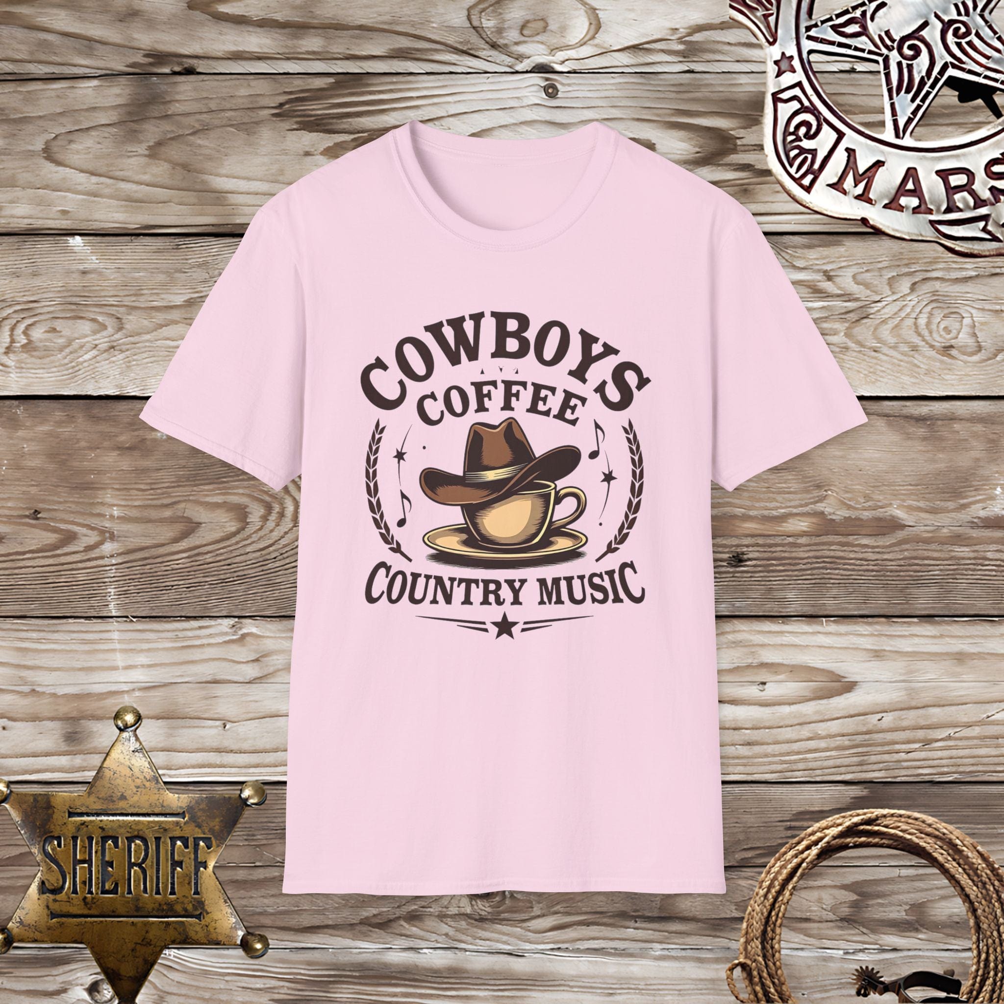 Cowboy Coffee Country Music-T-Shirt