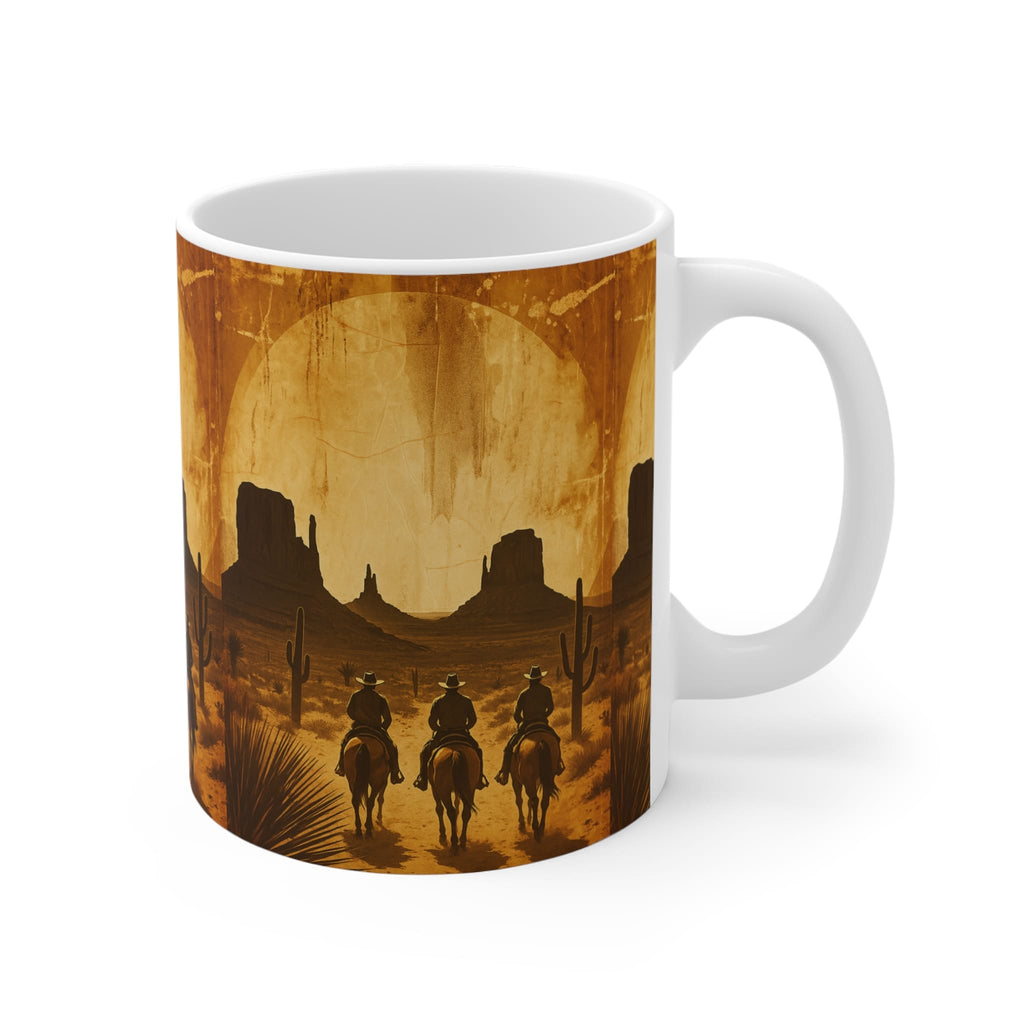 Three Cowboys Desert Sunset Coffee Mug