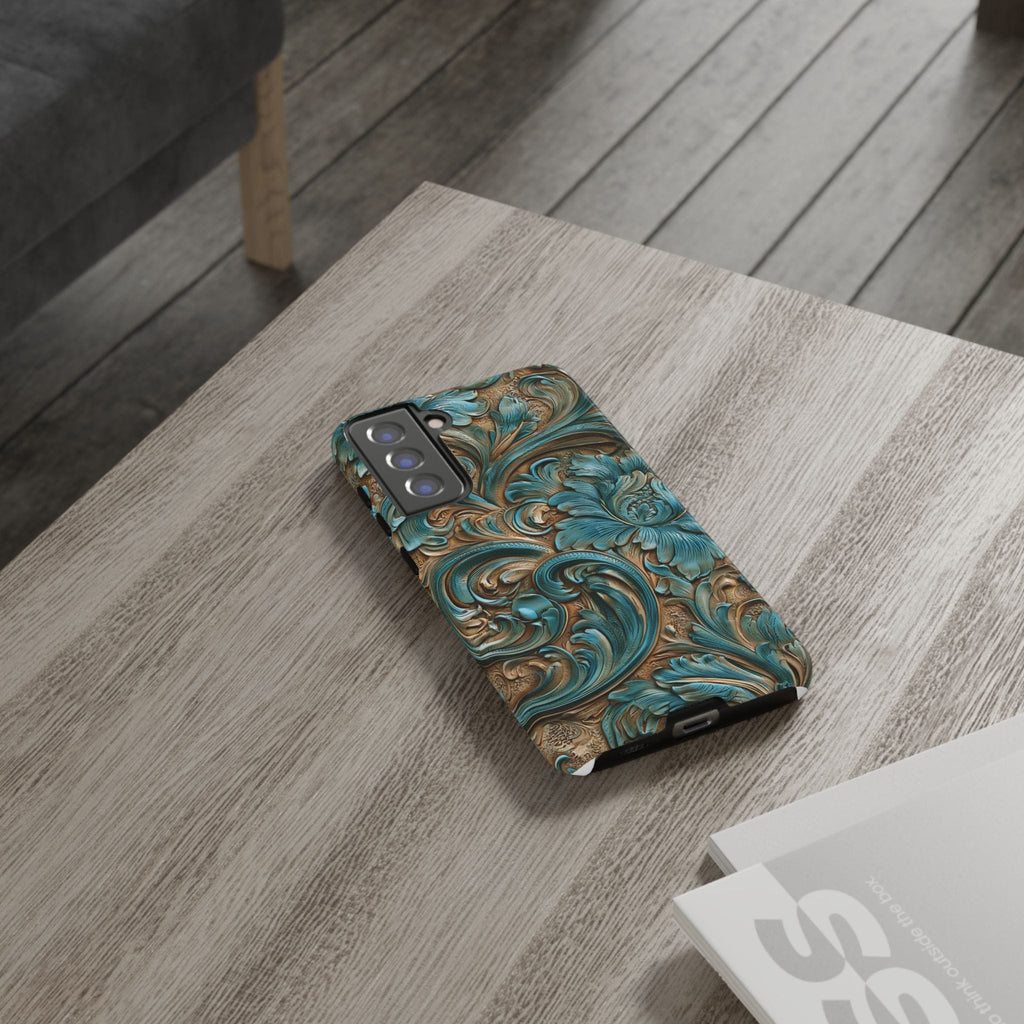 Turquoise  Western Tough Phone Case