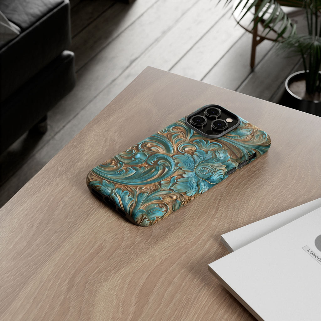 Turquoise  Western Tough Phone Case