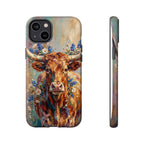 Texas Bluebonnet Longhorn Phone Case