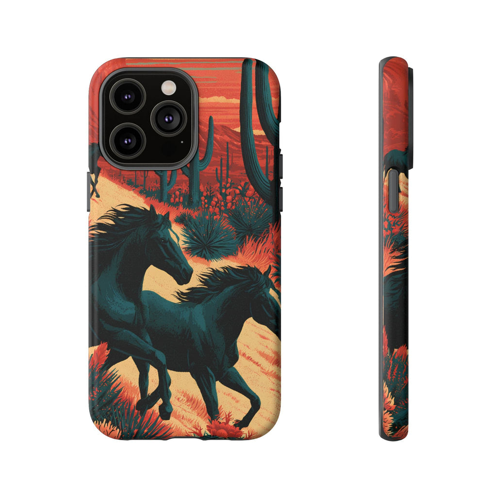 Desert Run Wild Horse Phone Case