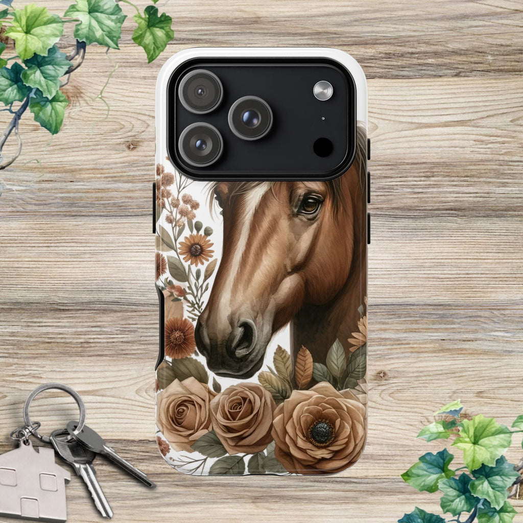 Painted Horse & Roses – Phone Case