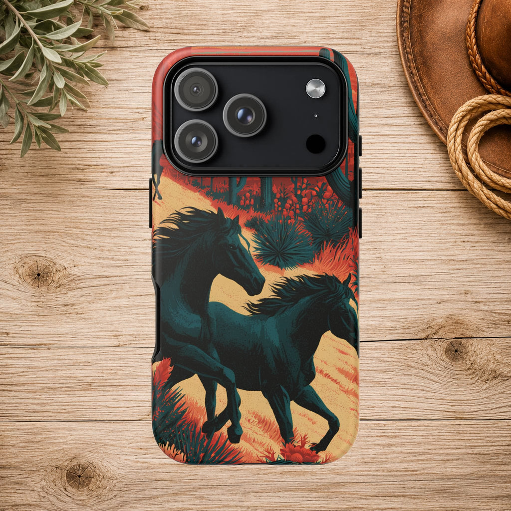 Desert Run Wild Horse Phone Case