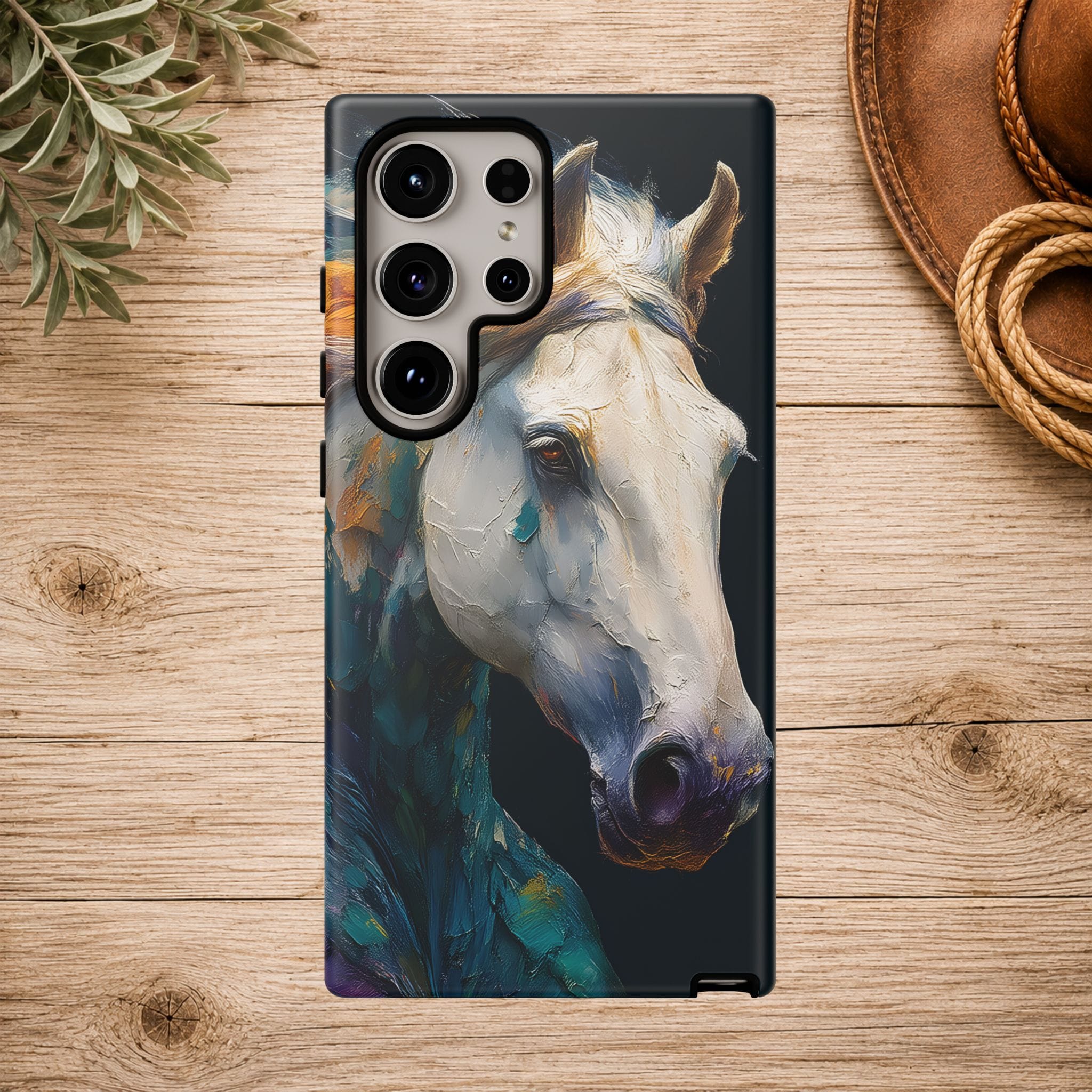 White Horse Art Phone Case