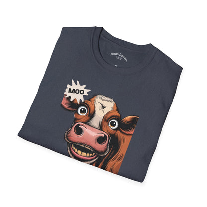 Softstyle Uniex T-Shirt- Moo says the Cow